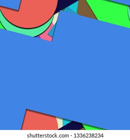 Flat material design - Creative vector trend seamless.