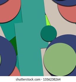 Flat material design - Creative vector trend seamless.