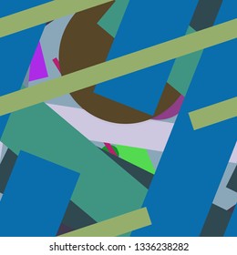 Flat material design - Creative vector trend seamless.