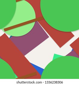 Flat material design - Creative vector trend seamless.