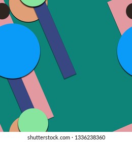Flat material design - Creative vector trend seamless.