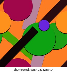 Flat material design - Creative vector trend seamless.