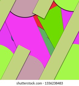 Flat material design - Creative vector trend seamless.