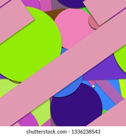 Flat material design - Creative vector trend seamless.