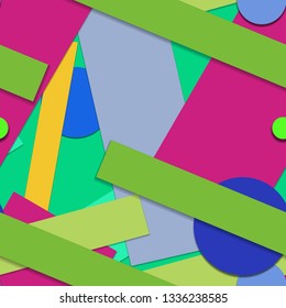 Flat material design - Creative vector trend seamless.