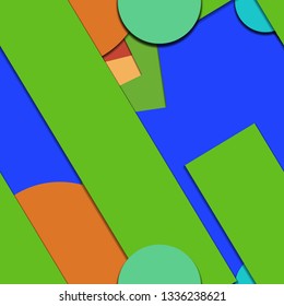 Flat material design - Creative vector trend seamless.