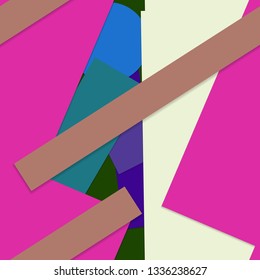 Flat material design - Creative vector trend seamless.
