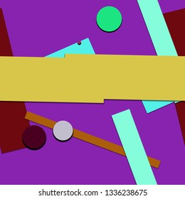 Flat material design - Creative vector trend seamless.