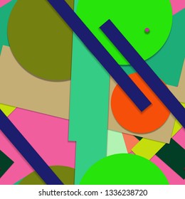 Flat material design - Creative vector trend seamless.