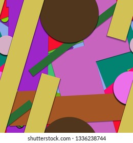 Flat material design - Creative vector trend seamless.