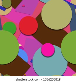 Flat material design - Creative vector trend seamless.