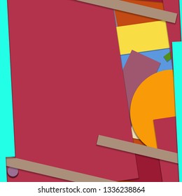 Flat material design - Creative vector trend seamless.