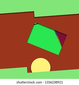 Flat material design - Creative vector trend seamless.