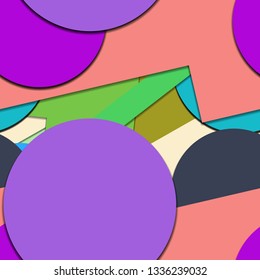 Flat material design - Creative vector trend seamless.