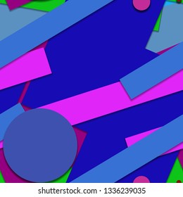 Flat material design - Creative vector trend seamless.