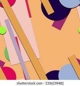 Flat material design - Creative vector trend seamless.