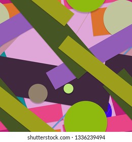 Flat material design - Creative vector trend seamless.