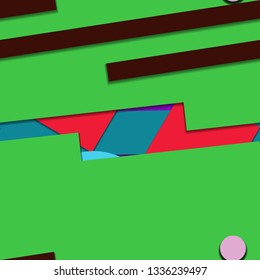 Flat material design - Creative vector trend seamless.