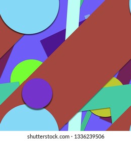 Flat material design - Creative vector trend seamless.