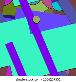 Flat material design - Creative vector trend seamless.