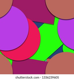Flat material design - Creative vector trend seamless.