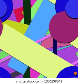 Flat material design - Creative vector trend seamless.