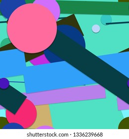 Flat material design - Creative vector trend seamless.