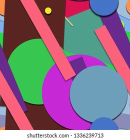 Flat material design - Creative vector trend seamless.