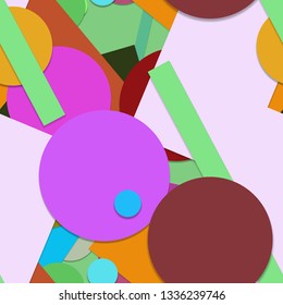 Flat material design - Creative vector trend seamless.