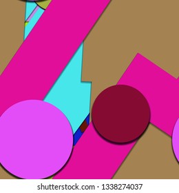Flat material design - Creative vector trend seamless.