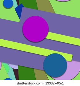 Flat material design - Creative vector trend seamless.