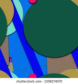 Flat material design - Creative vector trend seamless.