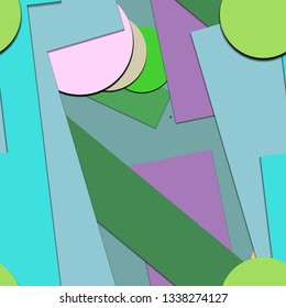 Flat material design - Creative vector trend seamless.