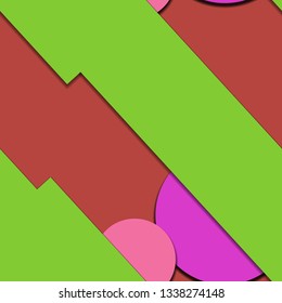 Flat material design - Creative vector trend seamless.