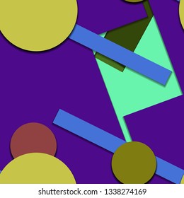Flat material design - Creative vector trend seamless.