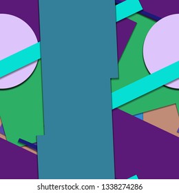 Flat material design - Creative vector trend seamless.