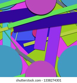 Flat material design - Creative vector trend seamless.