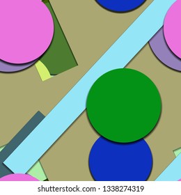 Flat material design - Creative vector trend seamless.