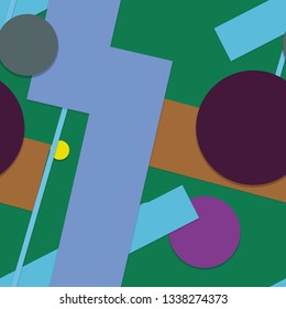 Flat material design - Creative vector trend seamless.