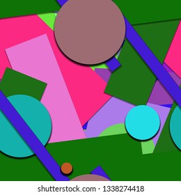 Flat material design - Creative vector trend seamless.