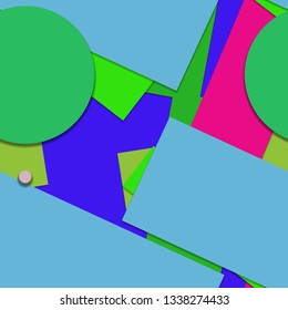 Flat material design - Creative vector trend seamless.