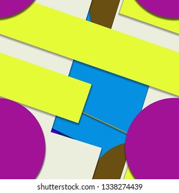 Flat material design - Creative vector trend seamless.