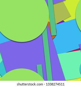 Flat material design - Creative vector trend seamless.