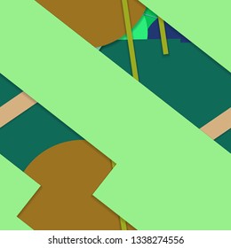 Flat material design - Creative vector trend seamless.