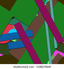 Flat material design - Creative vector trend seamless.