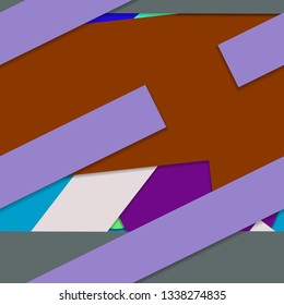 Flat material design - Creative vector trend seamless.