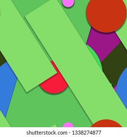 Flat material design - Creative vector trend seamless.