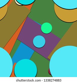 Flat material design - Creative vector trend seamless.