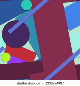 Flat material design - Creative vector trend seamless.