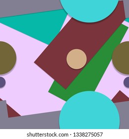 Flat material design - Creative vector trend seamless.